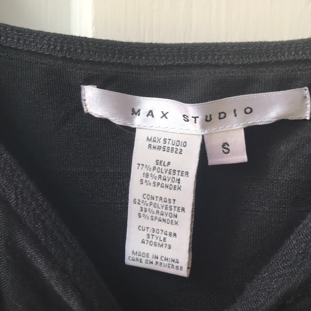 Max Studio Black Ruffled Top - Picture 3 of 3